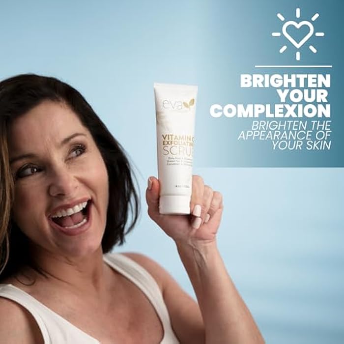 Eva Naturals Vitamin C Facial Scrub - Cleanse and Clear Face, Exfoliating Wash - Image 4