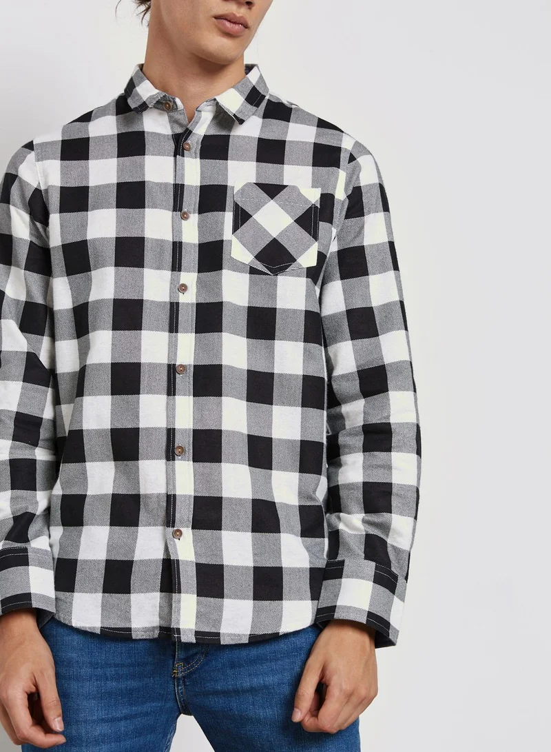 BRAVE SOUL Jackf Check Print Shirt