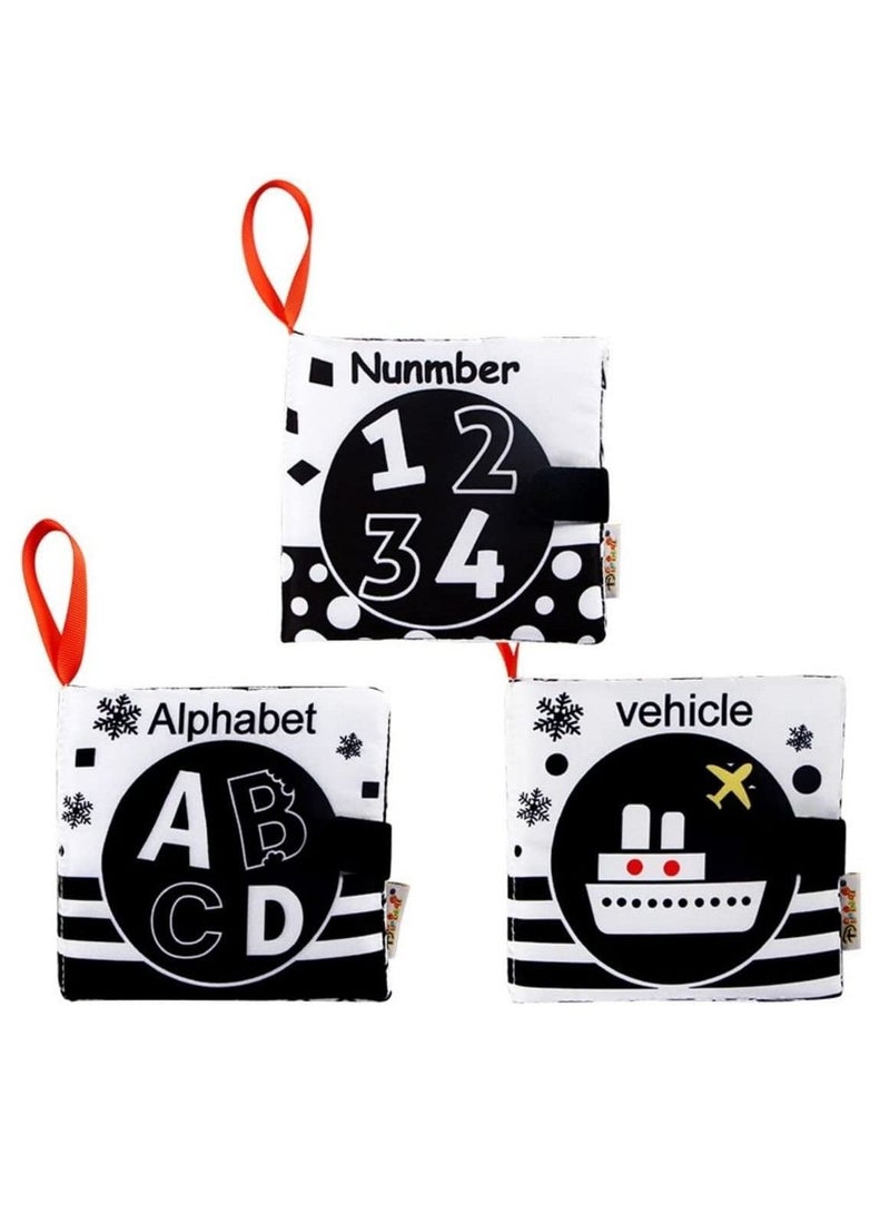 SYOSI Baby Toys 0 3 6 to 12 Months, Soft Cloth Books for Babies, My First Early Education Toys, Preschool Bath Toys,3 Pack - Image 1