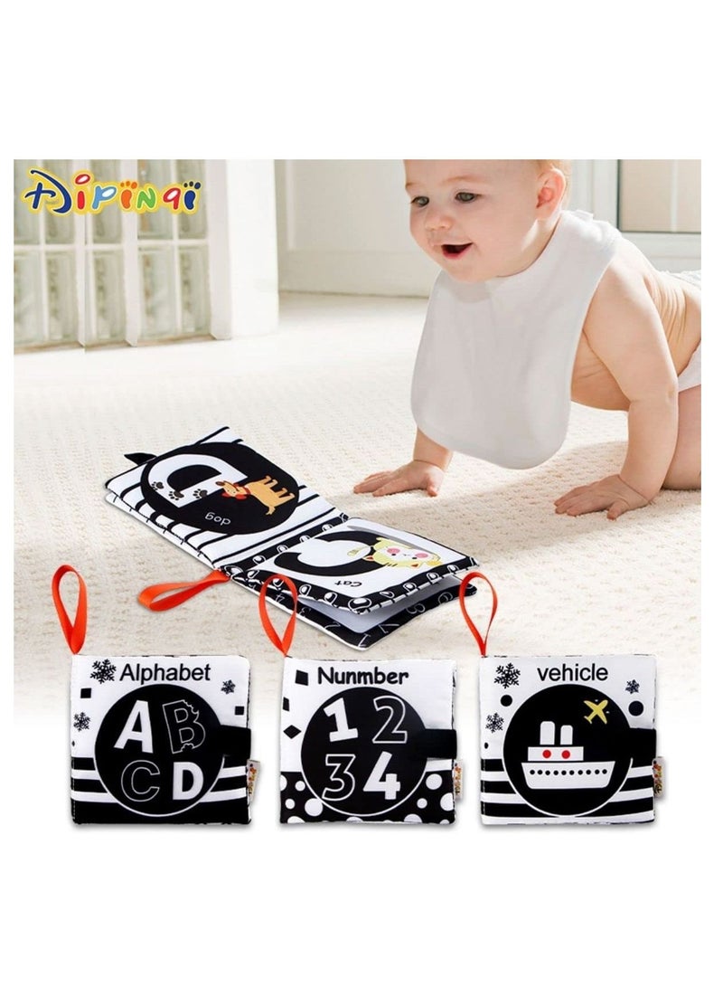 SYOSI Baby Toys 0 3 6 to 12 Months, Soft Cloth Books for Babies, My First Early Education Toys, Preschool Bath Toys,3 Pack - Image 3