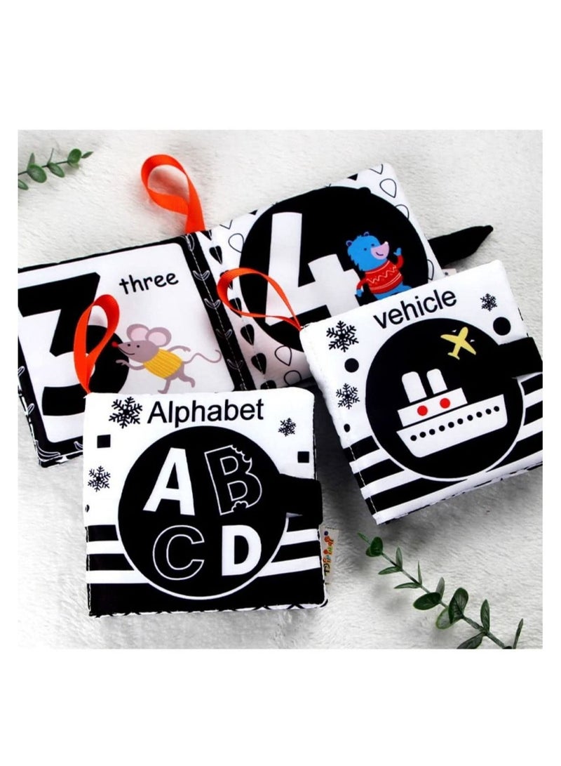 SYOSI Baby Toys 0 3 6 to 12 Months, Soft Cloth Books for Babies, My First Early Education Toys, Preschool Bath Toys,3 Pack - Image 2