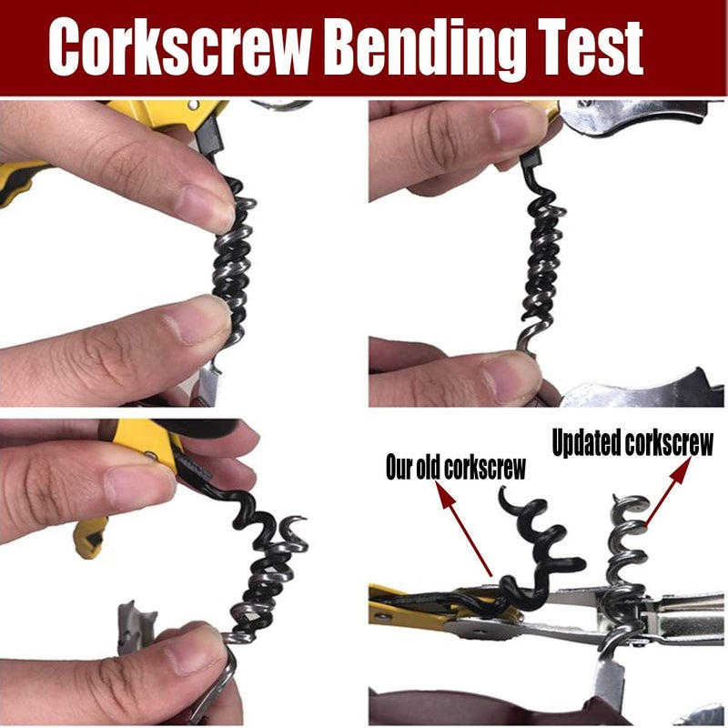 Kit-Home Professional Waiter Corkscrew Wine Openers Set, Heavy Duty Stainless Steel Hinges Wine Key for Restaurant Waiters, Sommelier, Bartenders - Image 4