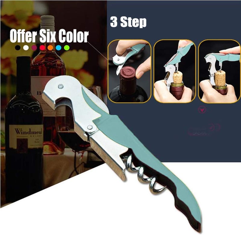 Kit-Home Professional Waiter Corkscrew Wine Openers Set, Heavy Duty Stainless Steel Hinges Wine Key for Restaurant Waiters, Sommelier, Bartenders - Image 5