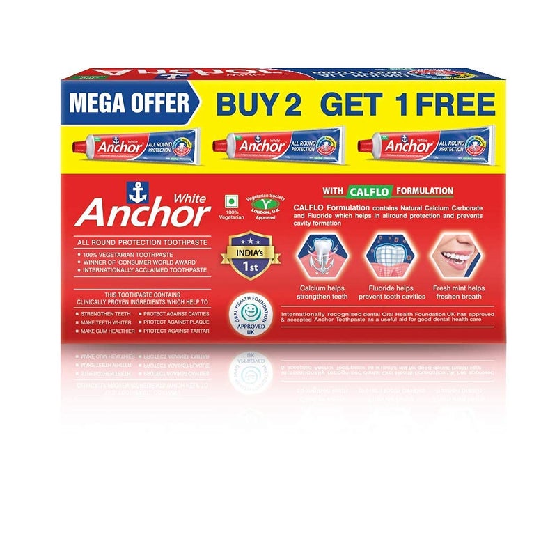 Anchor معجون أسنان أنكر للحماية الشاملة - 450 جرام (150 جرام × 3) - Image 2