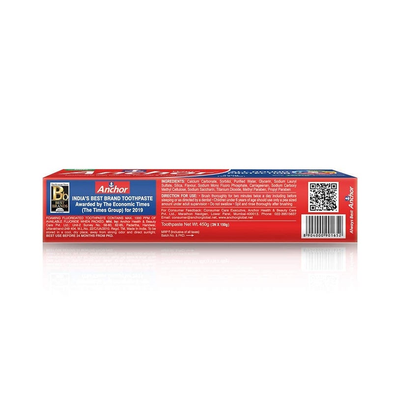 Anchor معجون أسنان أنكر للحماية الشاملة - 450 جرام (150 جرام × 3) - Image 4