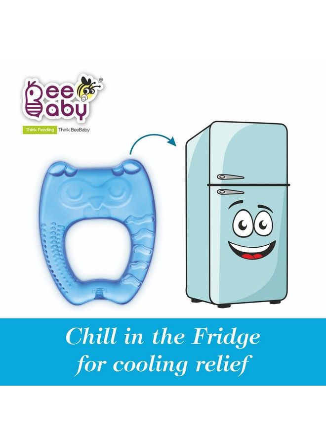 Beebaby Owl Shape Teethers For 6 To 12 Months Bpa Free. Cooling Water Filled Baby Teether Soft Teething Toy For Babies With Carry Case Soothes Gums And Easy To Grip (6 Months+) (Owlblue) - Image 5