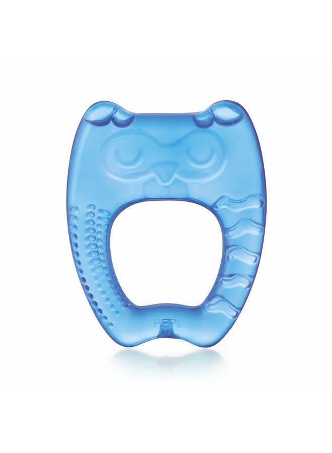 Beebaby Owl Shape Teethers For 6 To 12 Months Bpa Free. Cooling Water Filled Baby Teether Soft Teething Toy For Babies With Carry Case Soothes Gums And Easy To Grip (6 Months+) (Owlblue) - Image 1