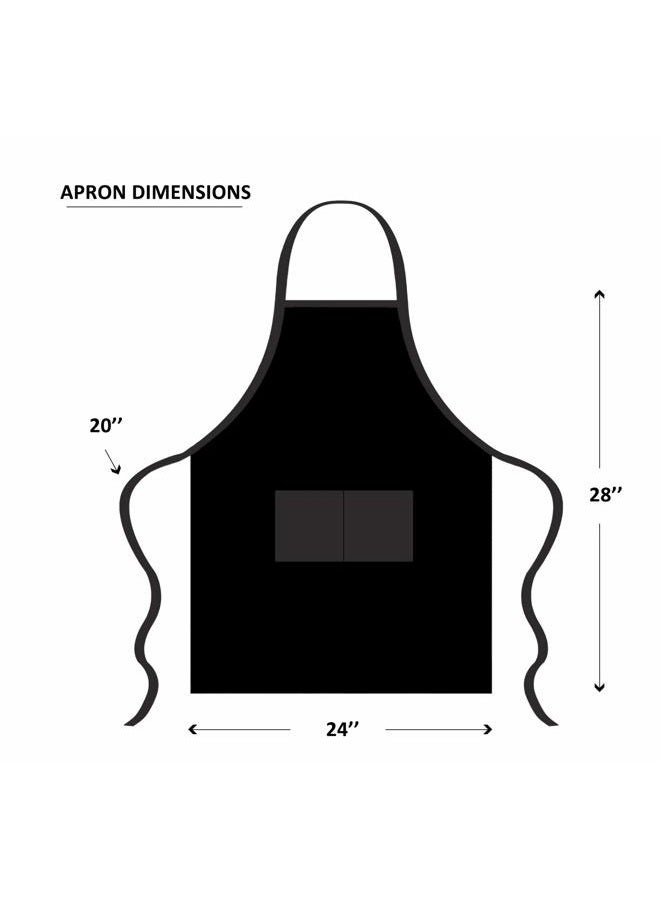 XEEYAYA 9 Pack Black Apron for Women Adult Girls Ladies with Pockets - Kitchen Aprons Bulk for Cooking Painting BBQ Grilling Baking (9 Pack, Black) - Image 2