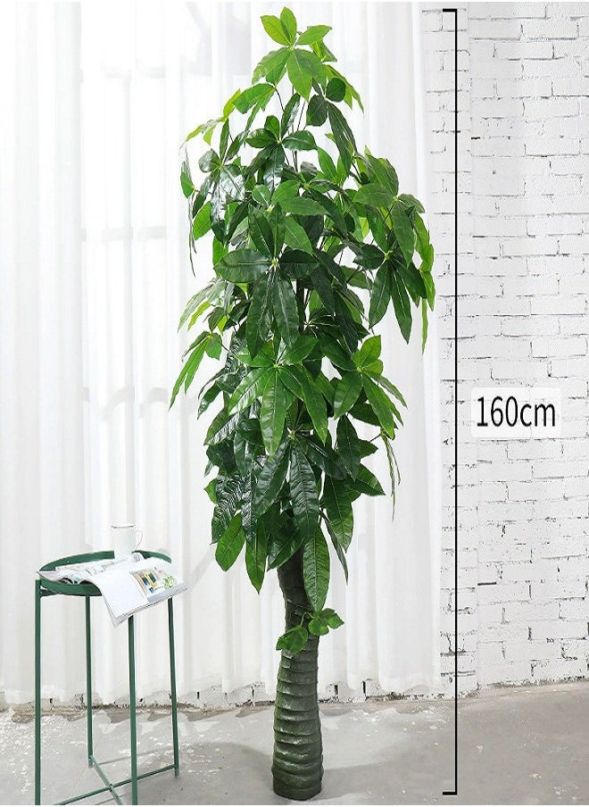 Generic 160cm Faux Money Tree Indoor Artificial Trees Fake Plants Fake Money Tree Small Tree for Spring Home Bedroom Kitchen Office Porch Decor Aesthetic  - Image 1