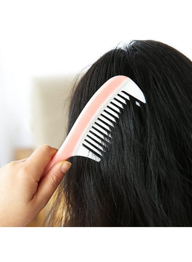 wolpin Dressing Comb For Women & Men, Fine Tooth And Wide Tooth Hair Comb, Pink & White Styling Comb Set (Pack Of 2) - Image 5