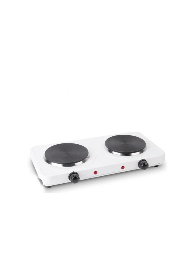 Tradeo 2000W Double Electric Burner Hot Plate Portable Dual Cooking Stove with Adjustable Temperature - Image 1