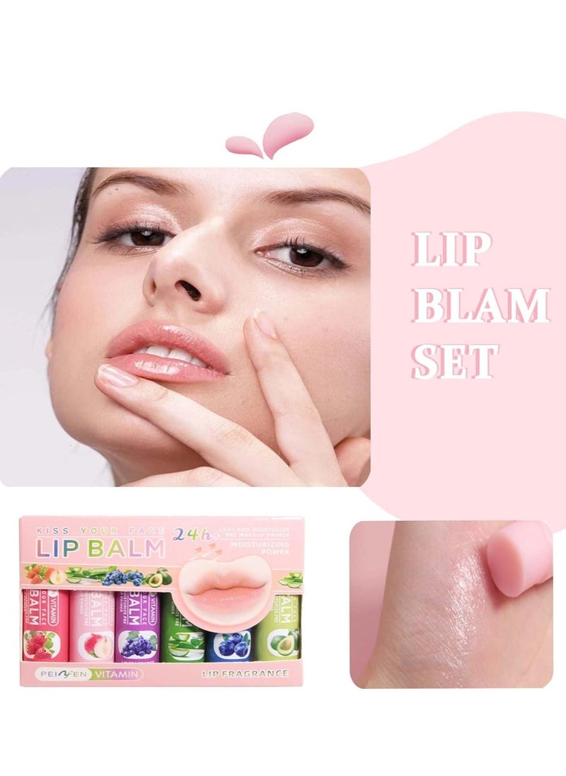 Generic 6-Piece Fruit Lip Balm Set â Assorted Flavors for Day  Night Moisturizing Lip Care Natural Lip Balm Kit for Soft, Hydrated Lips, Ideal for Soothing Dry and Cracked Lips with Long-Lasting Protection  - Image 2