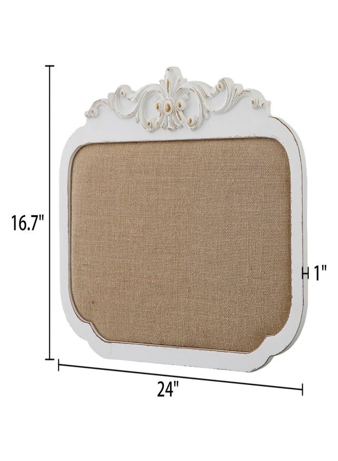 سوفي لوحة إعلانات من الكتان العتيق من SOFE مع إطار، مقاس 18 × 24 بوصة، لوحة دبابيس ريفية للجدار، لعرض الصور المعلقة، لوحة عرض الصور، غرفة المعيشة، غرفة الطعام، المكتب - Image 2