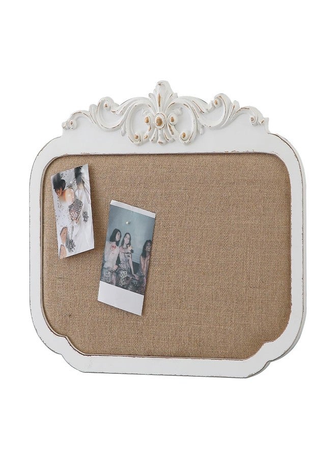 سوفي لوحة إعلانات من الكتان العتيق من SOFE مع إطار، مقاس 18 × 24 بوصة، لوحة دبابيس ريفية للجدار، لعرض الصور المعلقة، لوحة عرض الصور، غرفة المعيشة، غرفة الطعام، المكتب - Image 1