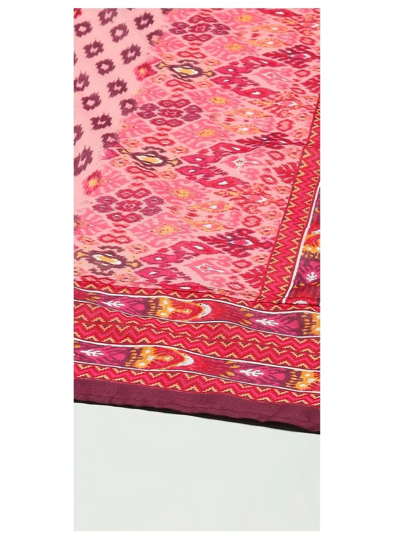 Biba pink Pink Cotton Printed Straight Suit Set for Women | Best Price UAE