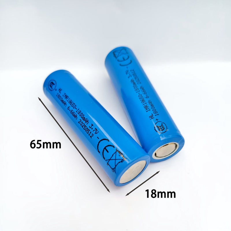 طقم 4 بطاريات + شاحن واحد: بطاريات 18650 3.7V 1800mAh قابلة لإعادة الشحن ذات قمة زرية مع شاحن ذكي عالمي لـ 18650 26650 14500 16340 18500 - Image 2