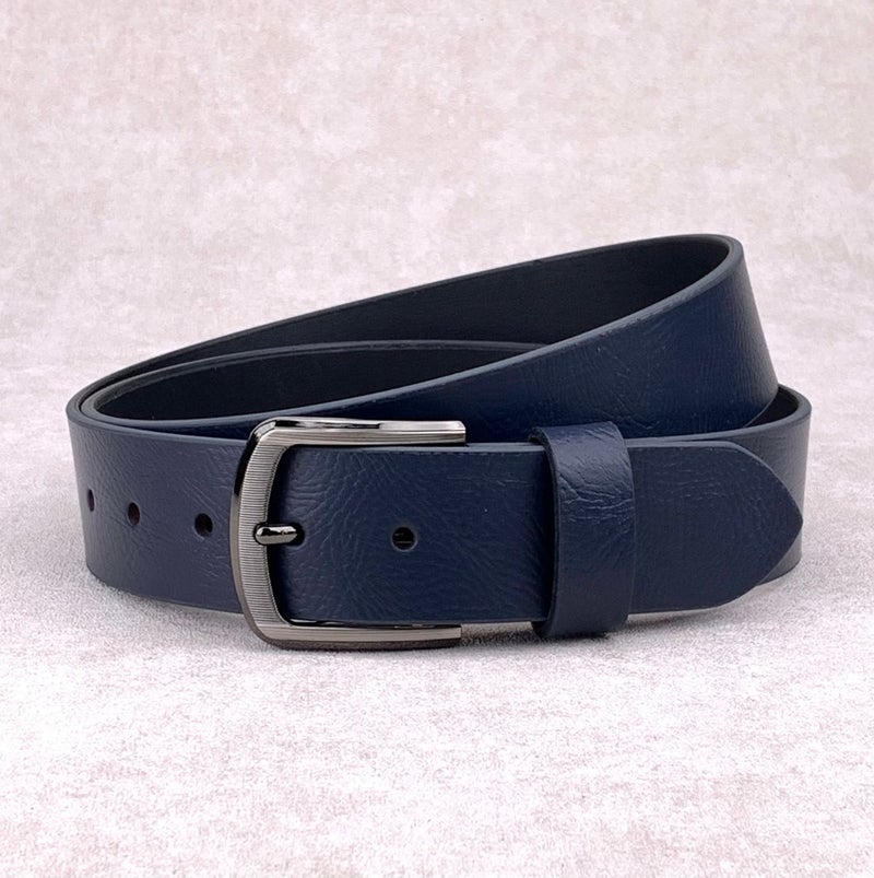 Classic Milano Genuine Leather Belts for men Print Texas Osaka 40MM Belt men PTX-408 (Blue) by Milano Leather - Image 1