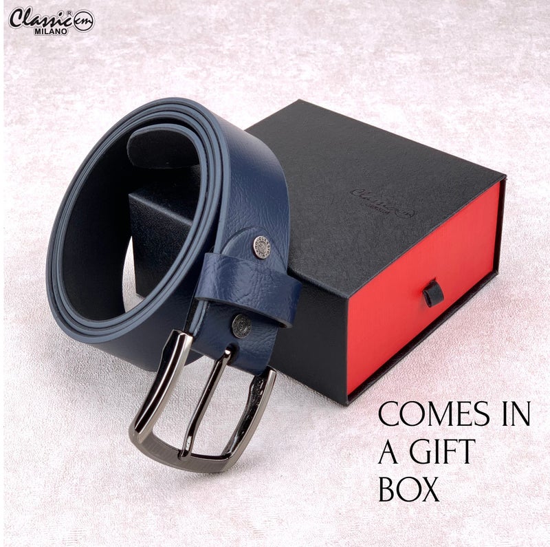 Classic Milano Genuine Leather Belts for men Print Texas Osaka 40MM Belt men PTX-408 (Blue) by Milano Leather - Image 4