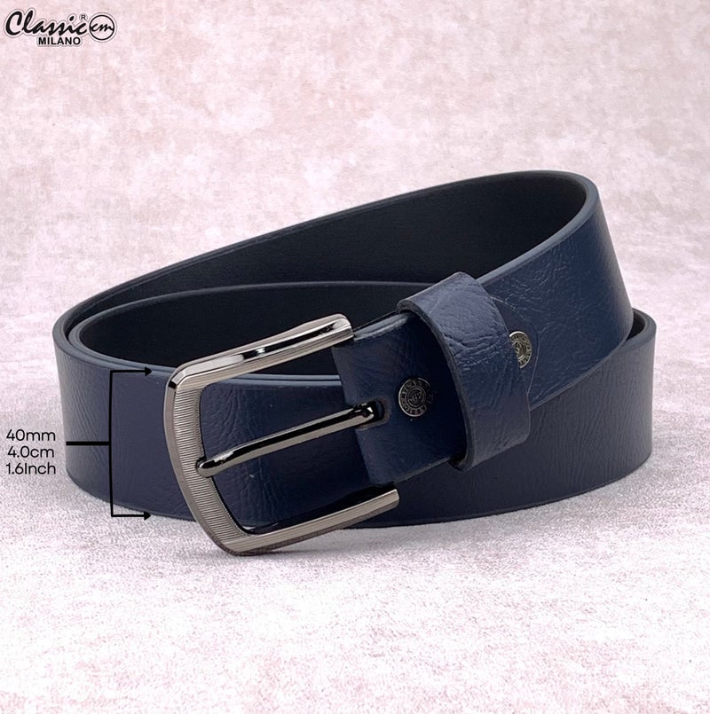 Classic Milano Genuine Leather Belts for men Print Texas Osaka 40MM Belt men PTX-408 (Blue) by Milano Leather - Image 5