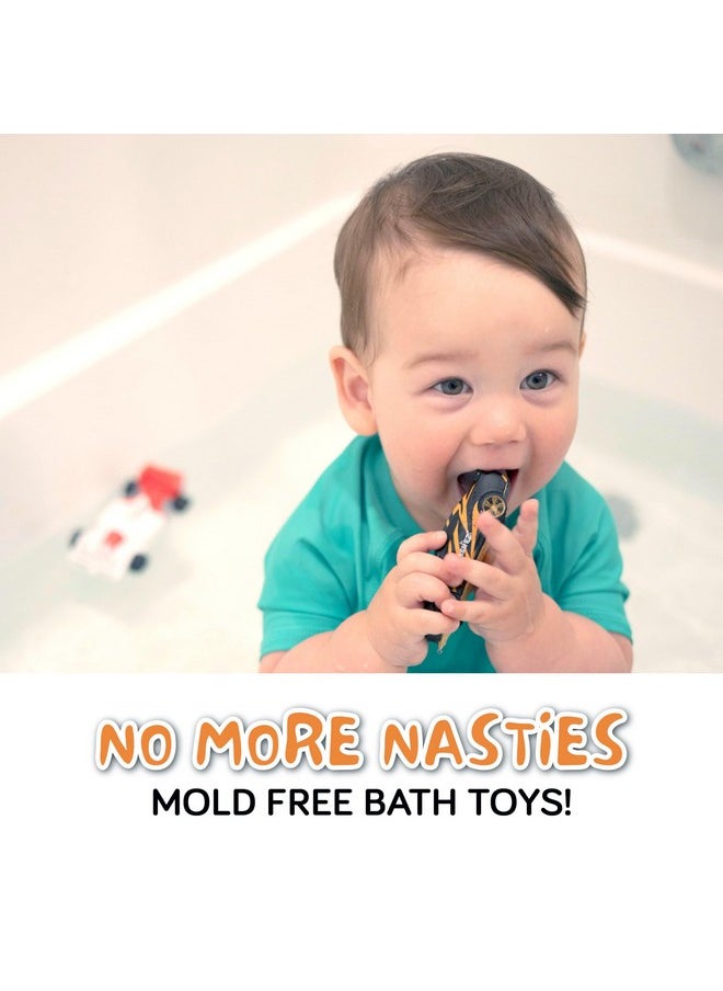 SplashEZ Mold Free Bath Toys For Babies & Toddlers, Car No Hole Bath Toys, Bath Toys No Mold For Tub, Beach, Pool, Bpa-Free, Safe, Fun Infant Baby Bath Toys No Holes 0 1-3 6 12 18 Months  - Image 3