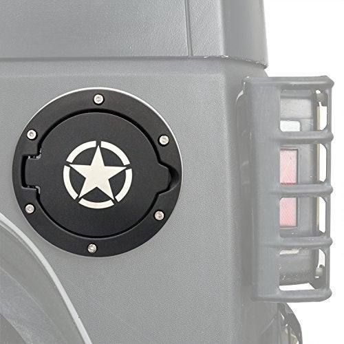 Hooke Road Wrangler JK Gas Cap Cover Fuel Filler Door Compatible with Jeep Wrangler JK & Unlimited 2007-2018 - Image 2