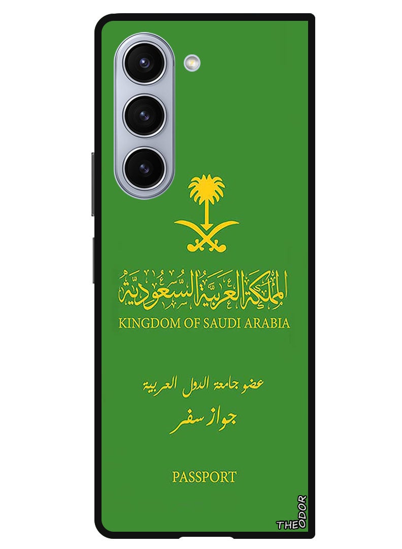 Theodor غطاء واقي مضاد للخدش ومقاوم للصدمات لجهاز سامسونج جالاكسي زد فولد 6 جواز سفر السعودية - Image 1