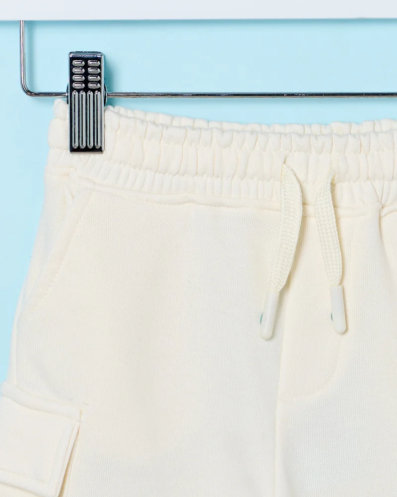 ردتاغ Infant Boys Cream Cargo Active Shorts