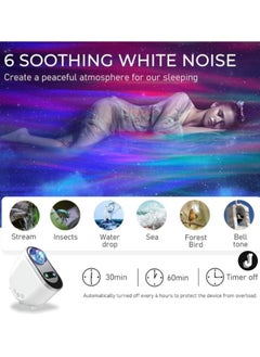 JAJEEK "NEW Galaxy Aurora Projector – 3-in-1 LED Northern Lights Star Projector with Bluetooth Speaker & White Noise"  - Image 4
