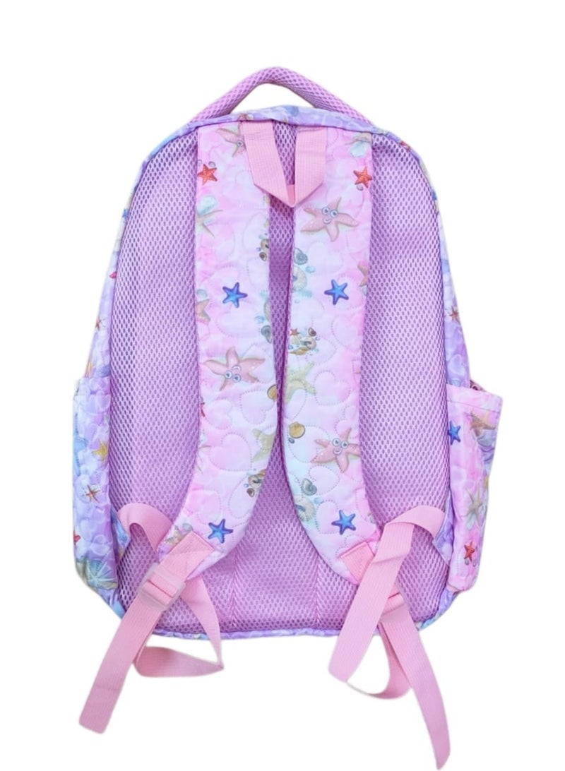 Wide large captone trendy school baded multizips bag backpack