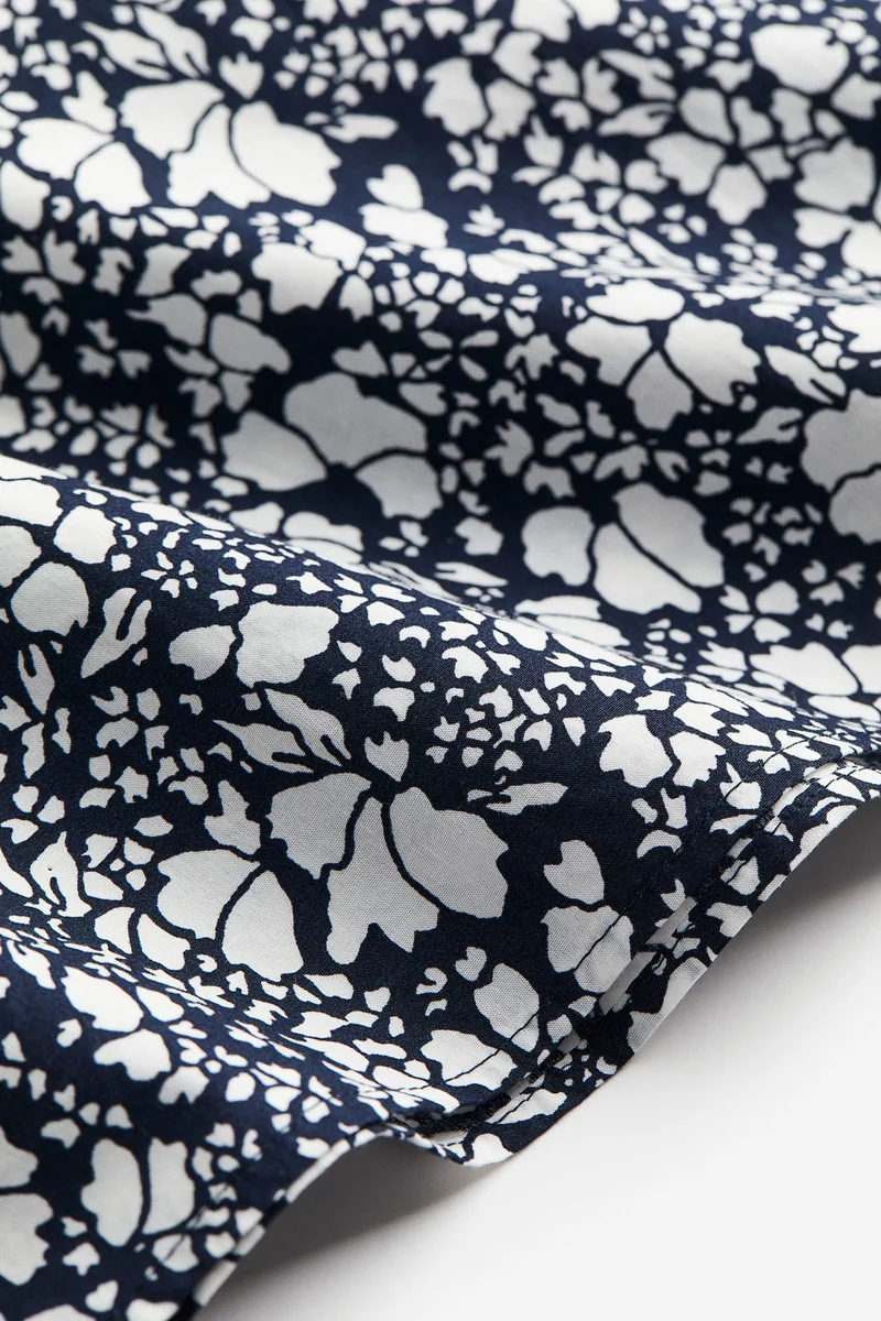 H&M Floral Print Balloon Sleeve Top