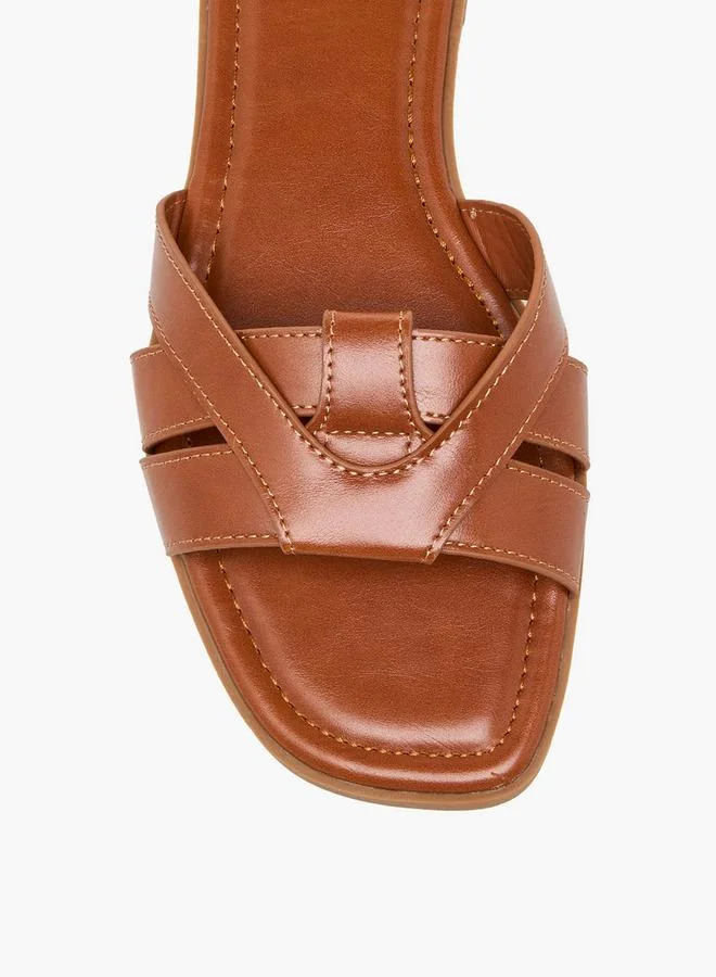 Celeste BROWN Women Slip-On Flat Sandals for Women | Best Price UAE