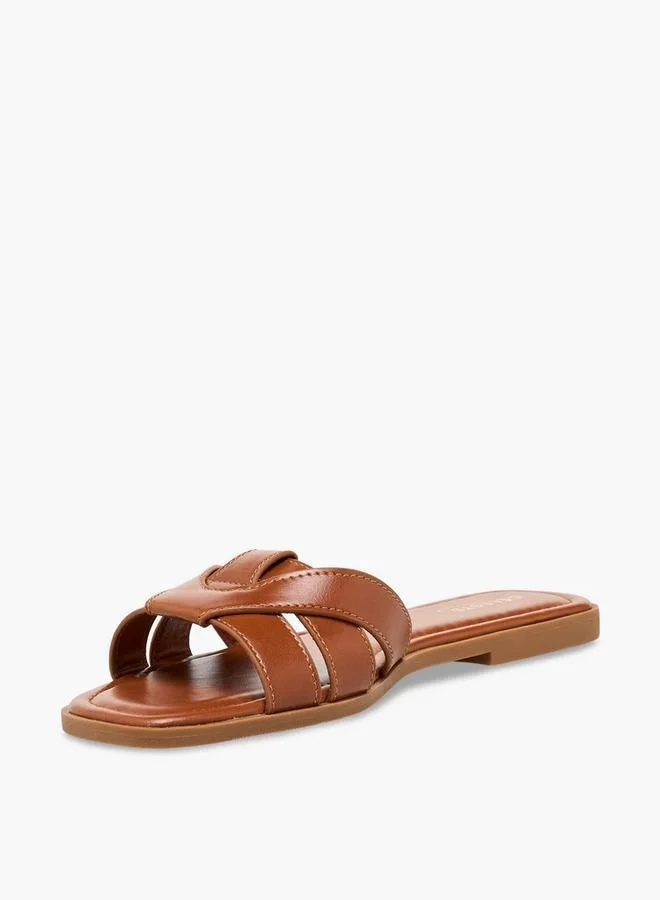 Celeste BROWN Women Slip-On Flat Sandals for Women | Best Price UAE