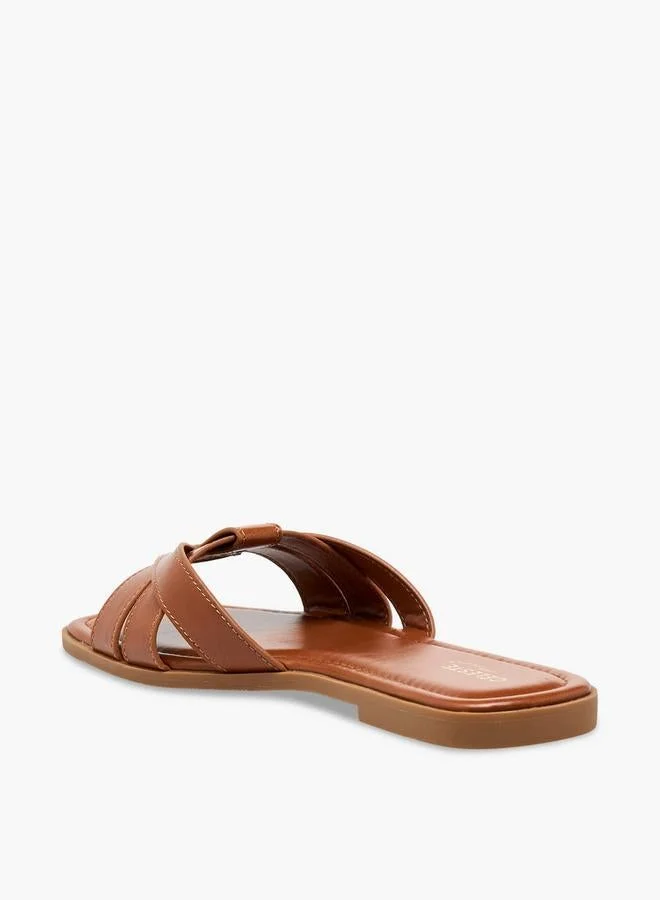 Celeste BROWN Women Slip-On Flat Sandals for Women | Best Price UAE