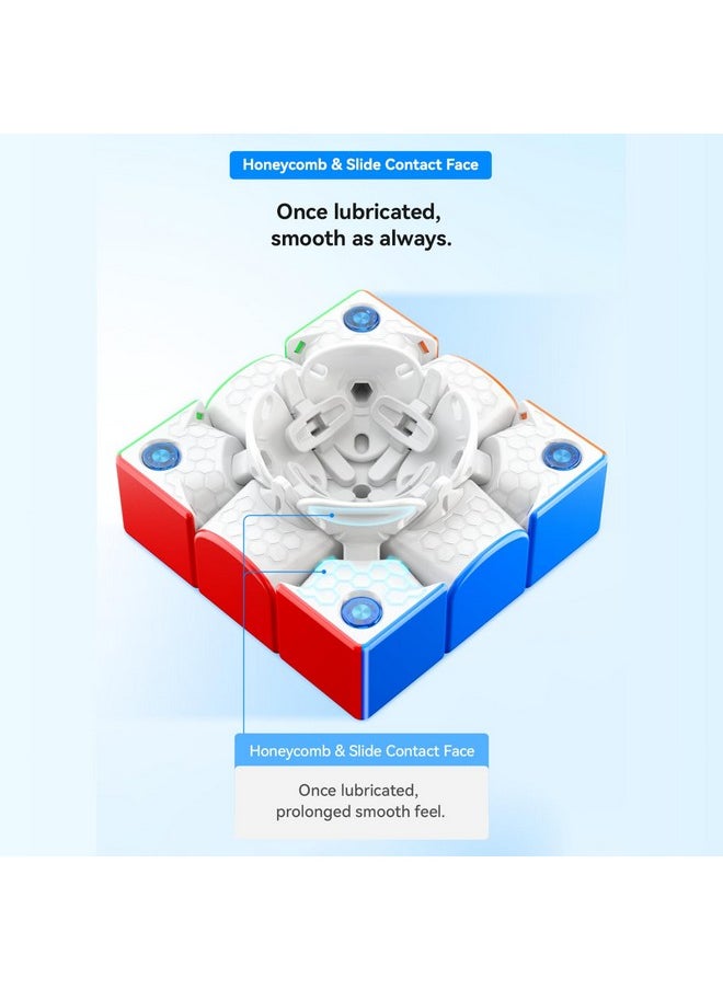 Cubelelo All Ages Gan 356 Me 3X3 (Magnetic) Speedcube | Gan 356 Me | Latest Version Of Gan 356 M | Honeycomb Design, Multiple Adjustable Settings & New Magnetic Capsule | Speed Cube For All Levels