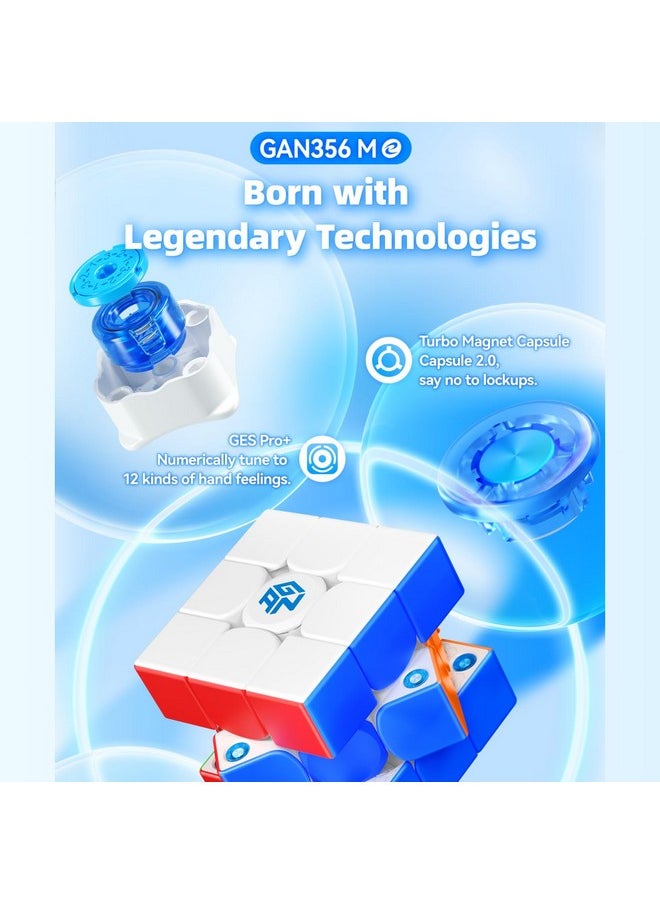 Cubelelo All Ages Gan 356 Me 3X3 (Magnetic) Speedcube | Gan 356 Me | Latest Version Of Gan 356 M | Honeycomb Design, Multiple Adjustable Settings & New Magnetic Capsule | Speed Cube For All Levels