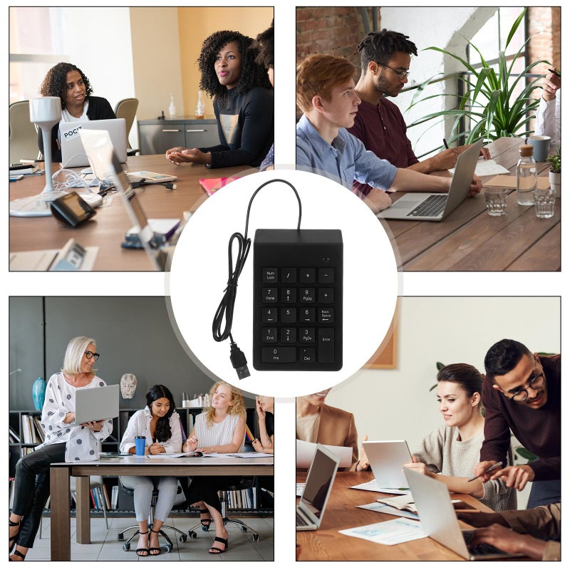 Mechanical Numeric Keypad 19 Keys Wired USB Number Pad For Laptop Office Accounting - Image 4