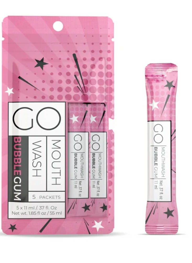 Go Mouthwash Alcohol-Free pink Mouthwash, Package Containing 5 Funniest