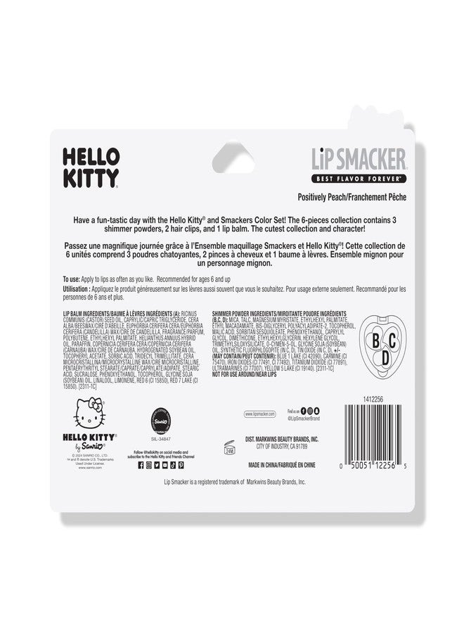 Lip Smacker Hello Kitty Beauty Set - Includes Pigment Palette, Lip Balm & Hair Barrettes, Fun & Collectible Sanrio Gift for Kids and Fans - Image 5