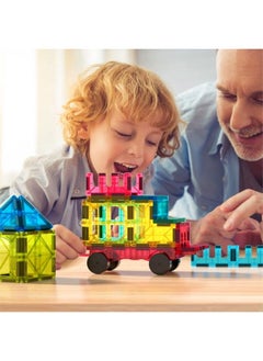 Jasonwell Magnetic Car Truck Wheels Magnetic Vehicles Set Ferris Wheel Kit Propeller Windmill Playset For Magnetic Blocks Magnet Tiles Magna Building Blocks Accessories For Toddlers Boys Girls  - Image 4
