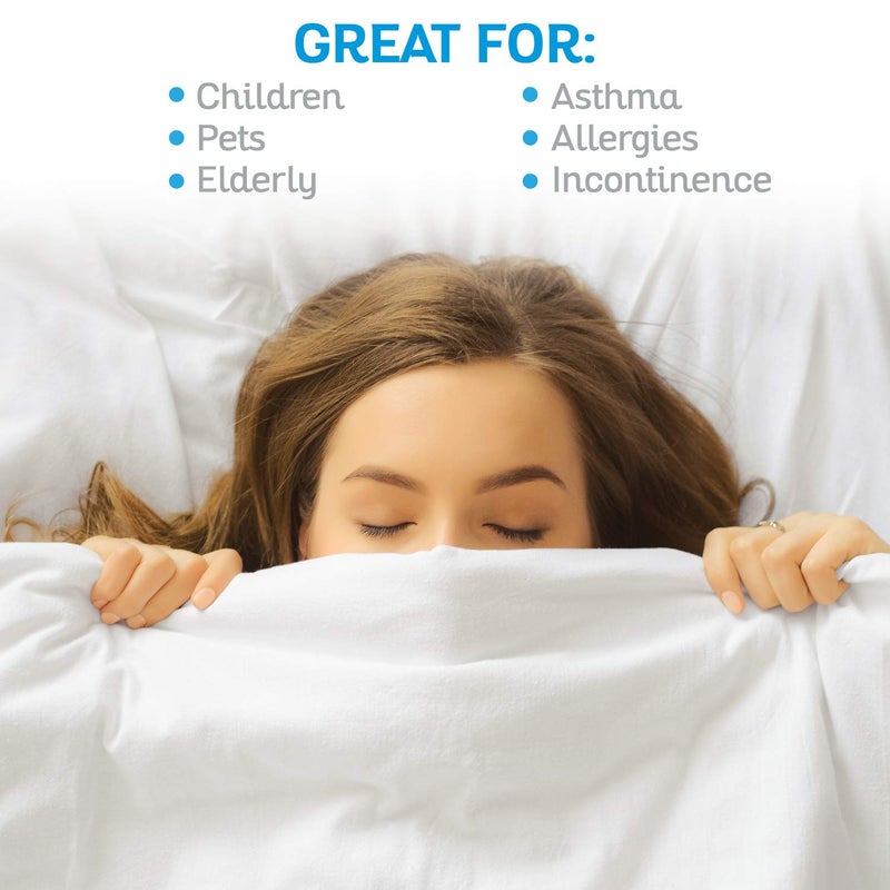 Sures Waterproof Mattress Protector - California King Size Bedsheet - Fitted Machine Washable Bed Sheet - Vinyl Free Bedwetting Cover Pad - for Kids, Adult, Elderly - Image 3