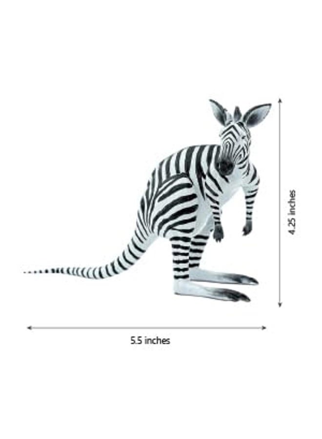 RANDIMALS Zebra Style Kangaroo Figurine Toy 5”, Premium Hard Rubber Animal Action Figure Toy, Hybrid Friend Encourages Adventure & Imagination - Image 2