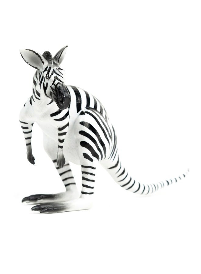 RANDIMALS Zebra Style Kangaroo Figurine Toy 5”, Premium Hard Rubber Animal Action Figure Toy, Hybrid Friend Encourages Adventure & Imagination - Image 3