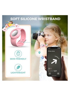 Y&D 2 Pcs Airtag Wristbands for Kids Soft Silicone Bracelet Lightweight Waterproof Band Compatible with Apple Watch Children and Toddler  - Image 2