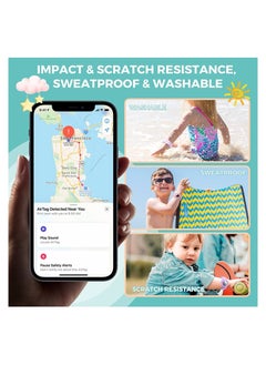 Y&D 2 Pcs Airtag Wristbands for Kids Soft Silicone Bracelet Lightweight Waterproof Band Compatible with Apple Watch Children and Toddler  - Image 3