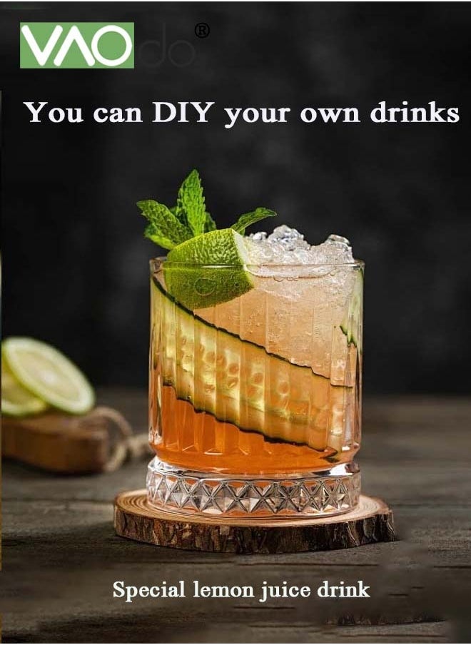 VAOdo 25PCS Cocktail Shaker Set Stainless Steel Bartender Kit with Acrylic Stand Professional Bar Tools for Drink Mixing Home Bar Party Include 4 Whiskey Stones  - Image 4