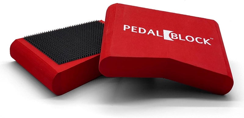 KickBlock PedalBlock – Drum Pedal Anchor for Hi-Hat Stand, Double Kick, Keyboard and Electronic Bass Drum Pedals – Prevents Slide with Shock-Absorbing Grip – Brick Red (Set of 2) - Image 1