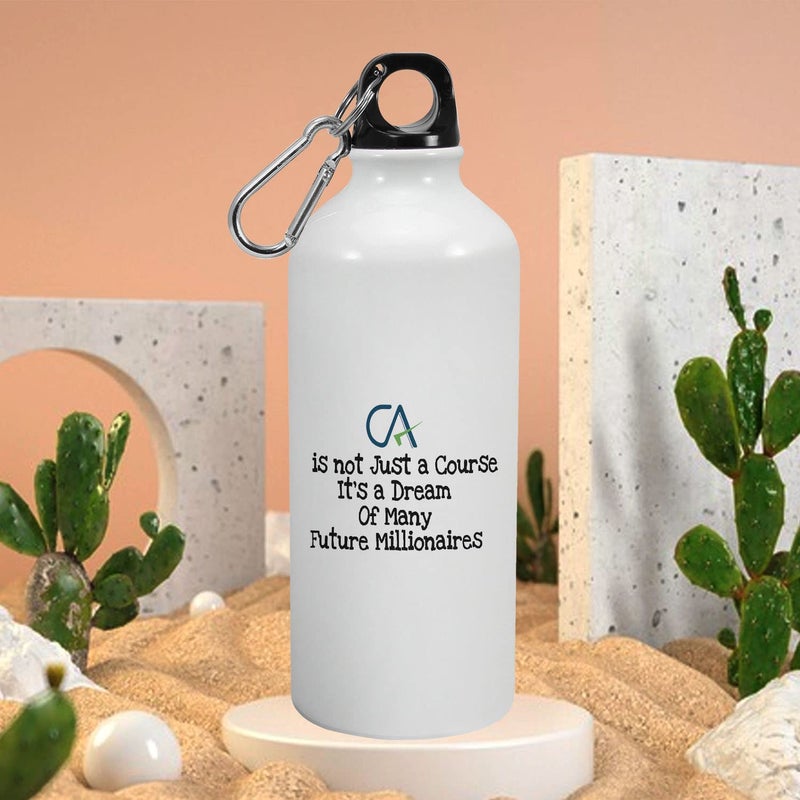 Happu Happu Aluminium Sipper Bottle For Chartered Accountants CA is Not Just a Course Gift for CA Students Aspirants CA Professionals Accountants 3223AB600  - Image 2