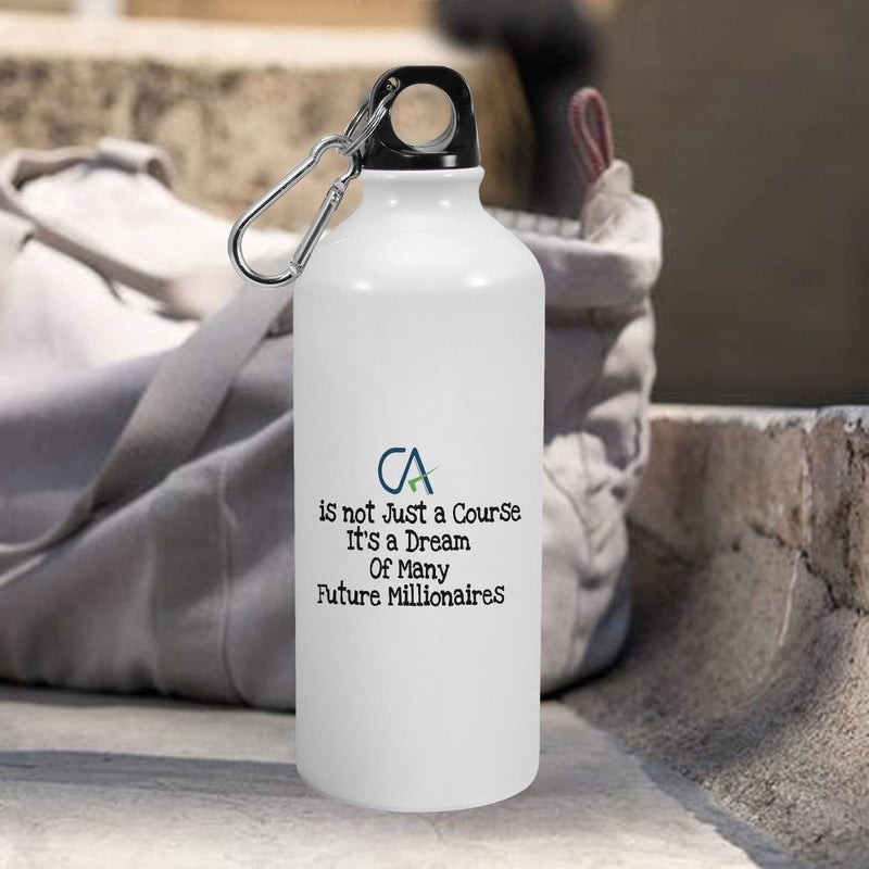 Happu Happu Aluminium Sipper Bottle For Chartered Accountants CA is Not Just a Course Gift for CA Students Aspirants CA Professionals Accountants 3223AB600  - Image 3