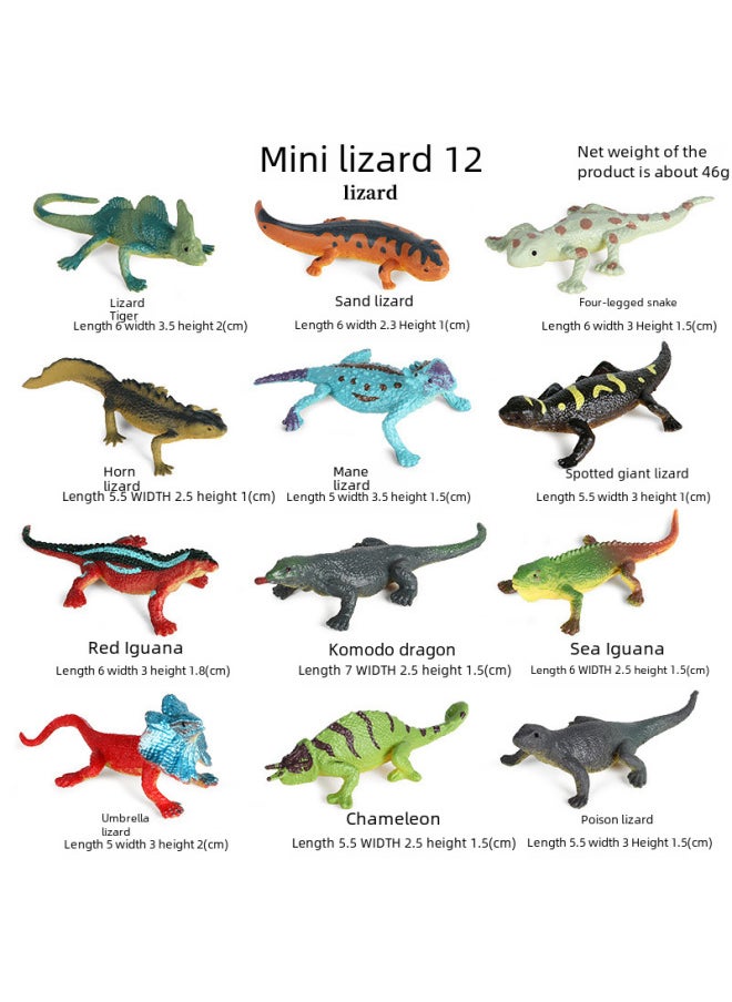 Children's Cognitive Simulation Marine Wildlife Model Dinosaur Toy Birds Insect Sand-table Scene Decoration Ornaments-Color:JS Mini Mavericks C [4 Sets]]