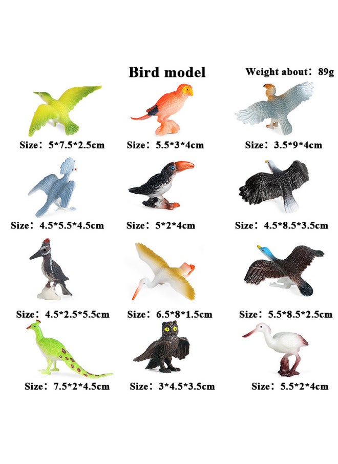 Children's Cognitive Simulation Marine Wildlife Model Dinosaur Toy Birds Insect Sand-table Scene Decoration Ornaments-Color:JS Mini Mavericks C [4 Sets]]